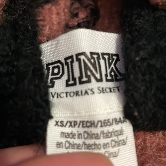 VS PINK Leopard Print Hooded Sweater- XS - Picture 2 of 2